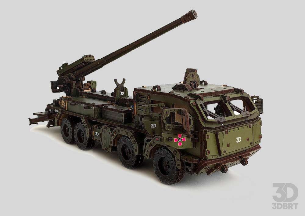 Ugears Dosor-b Combat Vehicle 3D Wooden Puzzle For Adults - 3D Puzzle Wooden Car Model Kit Adults - Model Building Wooden Combat Truck Construction...